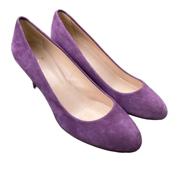 Hugo Boss Purple Suede stilettos heels  Sz 38 - Picture 1 of 10